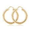18K Gold Plated Hoop Earrings for women Trendy Twisted Huggie Hoops Earrings Lightweight Large Chunky Earrings 925 Sterling Silver Boho Jewelry for Teen Gift (style 5) view 4