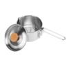 Camping Pot 304 Stainless Steel Portable Camping Kettle with Foldable Handle for Picnic, Hiking, Backpacking, 1L view 1
