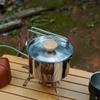Camping Pot 304 Stainless Steel Portable Camping Kettle with Foldable Handle for Picnic, Hiking, Backpacking, 1L view 2