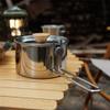 Camping Pot 304 Stainless Steel Portable Camping Kettle with Foldable Handle for Picnic, Hiking, Backpacking, 1L view 4