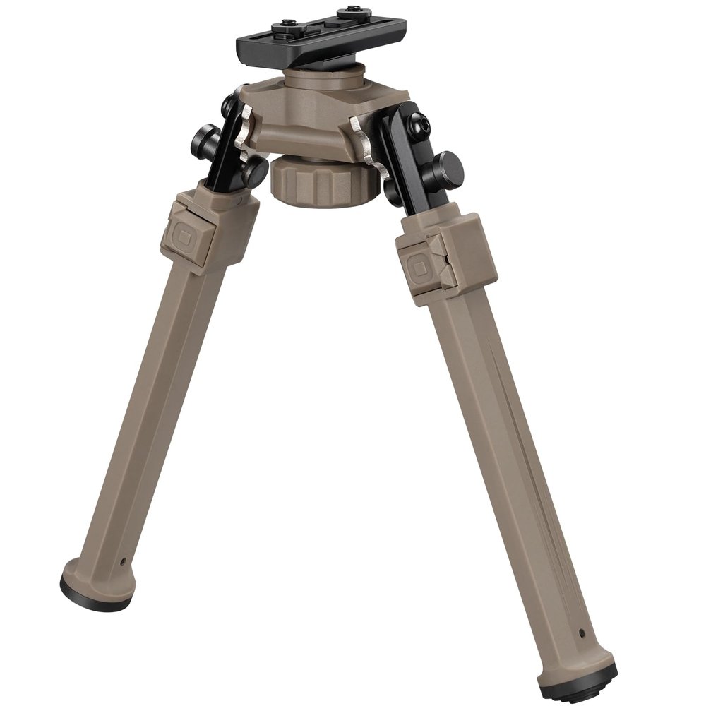 MidTen Bipod Compatible with M-Rail Bipod Swivel Tilt Sturdy Height Adjustment for Hunting and Shooting (Flat Dark Earth, 7.8-10.6")