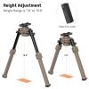 MidTen Bipod Compatible with M-Rail Bipod Swivel Tilt Sturdy Height Adjustment for Hunting and Shooting (Flat Dark Earth, 7.8-10.6") view 4