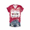 MOGUI Red White and Blue Shirts for Women Red Wine Blue Tank Top Patriotic Shirts for Women American Flag Graphic Tee Fun Gift Memorial Day Tshirt, 4X-Large view 1