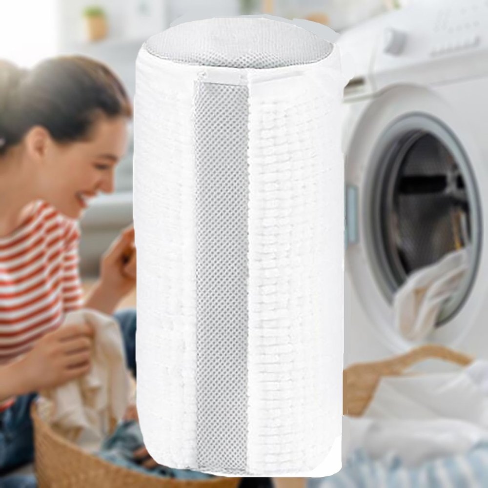 BYLAKO Shoe Washing Machine Bag for Storage and Travel,Dryer Bag for Shoes,360Cleaning Sneaker Dryer Bag,Zipper Design and 1.2 Inches Long Fiber,Portable Laundry Shoe Bag