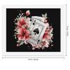 Playing Cards Aces Flowers Player Paint by Numbers for Adults Beginner DIY Painting Kits Wall Art for Home Office Decor, style view 2