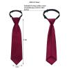 Sucrain 5pcs Boy's Necktie Pre-tied Adjustable Neck Strap Tie for Wedding Graduation School Uniforms (Grey) view 2
