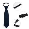Sucrain 5pcs Boy's Necktie Pre-tied Adjustable Neck Strap Tie for Wedding Graduation School Uniforms (Grey) view 3