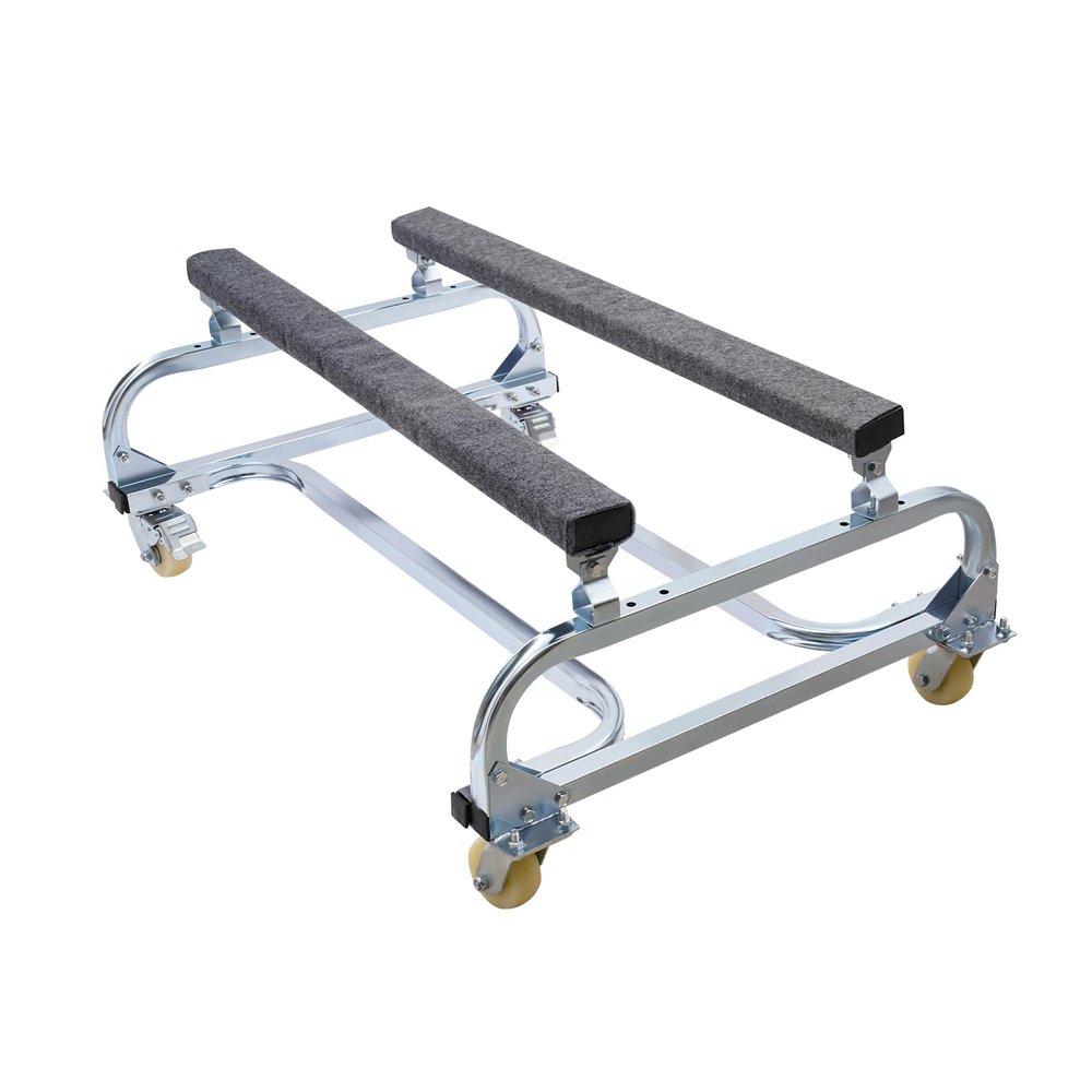Boat Dolly, 1000lb Capacity Watercraft Cart W/ 4 Casters & 2 Brakes for Jet Skis, Portable Storage Trailer Watercraft Cart Watercraft Dolly Adjustable Width 12/16/20 Inch, Small Sailboat Trailer