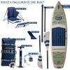 ISLE Switch 3.0 Inflatable Hybrid Kayak-Stand Up Paddle Board | 2in1 Bundle With Seat, Paddle, Pump, Travel Bag | 11.6 x 35.5 x 6 in - Max. 425 lbs - Seafoam/Navy view 3