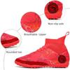 DISRATEBLU Kids Soccer Shoes Boys Girls Football Trainning Shoes Youth Firm Ground Athletic Turf Shoes Outdoor Professional Soccer Shoes Sneakers Red view 4