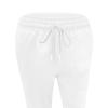 NineFit Basics Womens Fashion Casual Straight Leg Pants for Women Elastic Drawstring Waisted Trousers Home Outdoor Walk Jogging Slacks(Plus Size), Large, A01_white view 4