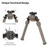 MidTen Quick Release Swivel Tilt Bipod for Rifles - Picatinny Bipod, Lightweight, 360 Degrees Adjustable (Flat Dark Earth, 7.8-10.6'') view 2