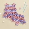 kacubwyy Little Girls Swimsuit Sleeveless Ruffle Top & Shorts Two Piece Tankinis Set Kids Swimwear Bathing view 2
