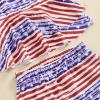 kacubwyy Little Girls Swimsuit Sleeveless Ruffle Top & Shorts Two Piece Tankinis Set Kids Swimwear Bathing view 4