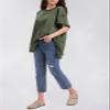 EXLURA Womens Summer Oversized T Shirts 2026 Casual Short Sleeve Loose Maternity Tops Crewneck Tunic Plus Gym Workout Top Army Green view 3