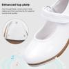 Stelle Tap Shoes for Girls Toddler Boys Dance Shoes(White,13ML) view 4