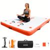 Inflatable Floating Dock, 6/8/10ft Swim Platform Floating Dock for Lakes, Non-Slip Air Dock Platform for Adults, Air Dock Platform with Detachable Ladder&Portable Carrying Bag, for Pool Beach Ocean view 1