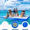 Inflatable Floating Dock, 6/8/10ft Swim Platform Floating Dock for Lakes, Non-Slip Air Dock Platform for Adults, Air Dock Platform with Detachable Ladder&Portable Carrying Bag, for Pool Beach Ocean view 2