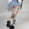 Brexiamin Womens Y2K Gothic Lolita Socks Teens Cute Keen Highs Sheer Trouser Socks Fishnet Tights Cosplay Stockings (US, Alpha, One Size, Regular, Regular, 3Apricot) view 2