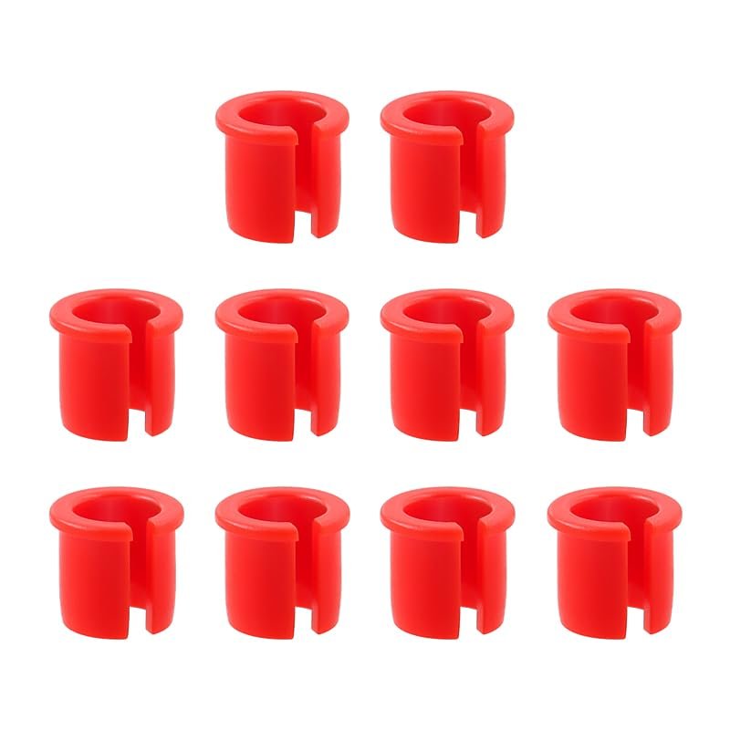 10 Pcs Schrader to Presta Rim Adapter, Convert Valve Stem Grommet, Wheels Manufacturing Presta Valve Saver for Road Bike MTB Bicycle Wheel Rim Conversion (Red)