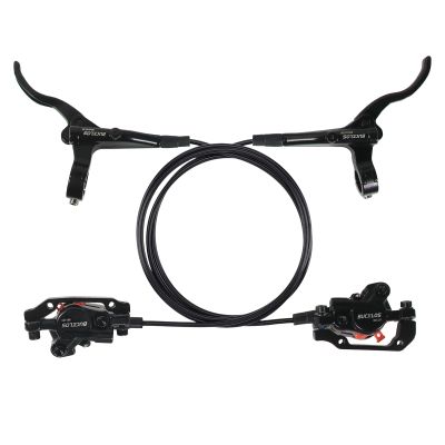 BUCKLOS 2 Piston Bike Hydraulic Disc Brakes with Brake Pad Aluminum Alloy Levers with Calipers PM/is Adapter MTB Disc Brake Set Fit for Mountain Bike, Road Bike, BMX HB-323