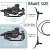 BUCKLOS 2 Piston Bike Hydraulic Disc Brakes with Brake Pad Aluminum Alloy Levers with Calipers PM/is Adapter MTB Disc Brake Set Fit for Mountain Bike, Road Bike, BMX HB-323 view 3