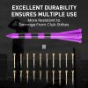 Golf Tees Plastic 3 1/4 2 3/4 inch Unbreakable 20 50 100 Pack, Bulk Long Stronger Upgrade More Durable Stable Reduce Friction Side Spin Tee Pink Pouple Gift for Men Women (20Pcs 2 3/4 inch, Purple) view 2