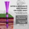 Golf Tees Plastic 3 1/4 2 3/4 inch Unbreakable 20 50 100 Pack, Bulk Long Stronger Upgrade More Durable Stable Reduce Friction Side Spin Tee Pink Pouple Gift for Men Women (20Pcs 2 3/4 inch, Purple) view 3