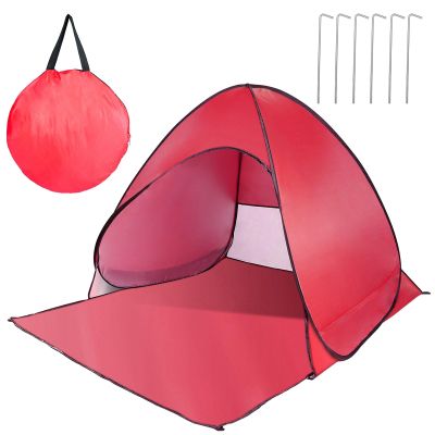 KOCASO Pop Up Beach Tent Sun Shade Shelter - UV Protection & Waterproof Sun Shade Shelter with Net Window and Storage Bag - Ideal for Beach, Camping, Fishing and Outdoor Activities, Red