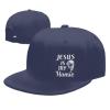 NineFit Basics Jesus is My Homie Flat Brim Visor Hat Hip Hop Baseball Cap Funny Trucker Hats Men Women Sunhat Navy Blue view 1