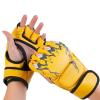 MMa Gloves Sparring Hybrid Open Palm Martial Arts Mitts Men Women Leather Wrist Support Sports Boxing Glove Training Gloves Muay Thai Boxing Gloves for Kickboxing Muay Thai MMA Heavy Bag(yellow) view 1