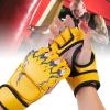 MMa Gloves Sparring Hybrid Open Palm Martial Arts Mitts Men Women Leather Wrist Support Sports Boxing Glove Training Gloves Muay Thai Boxing Gloves for Kickboxing Muay Thai MMA Heavy Bag(yellow) view 3