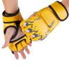 MMa Gloves Sparring Hybrid Open Palm Martial Arts Mitts Men Women Leather Wrist Support Sports Boxing Glove Training Gloves Muay Thai Boxing Gloves for Kickboxing Muay Thai MMA Heavy Bag(yellow) view 4