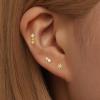 Angelady Flat Back Earrings for Women, 14K Gold Plated Flat Back Stud Earrings, Helix Cartilage Earrings Conch Piercing Jewelry, 18G|20G Flatback Earring Hypoallergenic, Valentines Day Gifts view 2