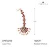 TARINIKA Antique Gold Maang Tikka Indian Headpiece Jewelry for Wedding & Festive Occasions | CZ Stone & Brass Alloy | Traditional Hair Accessories for Women (Floral Bloom Antique(Red Green)) view 4