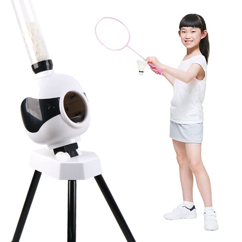Leapiture Badminton Pitching Machine Badminton Shuttlecock Launcher Automatic Badminton Pitcher Portable Badminton Trainer for Indoor Outdoor Training
