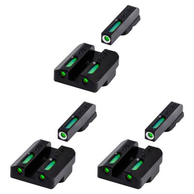 TruGlo TFK Fiber Optic and Tritium Handgun Pistol Laser Sight Accessories with Front Focus Lock, Fortress Finish Protection for CZ 75 (3 Pack)