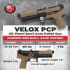 Wearable4U Hatsan Velox PCP Air Pistol .22 Cal Semi-Auto Pellet Gun, 620 FPS, 17Joules, 12 RDS, Red Dot Sight w/Pellets and Paper Targets Bundle (FDE, MPN: HGVLX22FDE) view 2