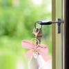 QUROXO Pink Bow Pearl Chain Keychain, Cute Bowknot Key Ring, Keychains Wristlet for Women Bag Pendant (Black) view 3