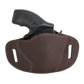 Barsony Brown Leather Pancake Slide Holster for COLT Python 3" Right
