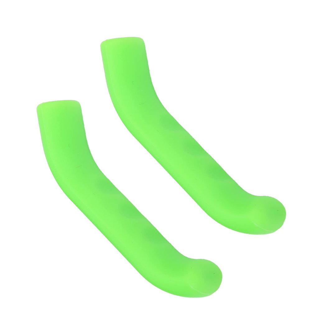 Akozon 5-Color Options of Premium Silicone Brake Lever Grips - Antislip, Ergonomic Design for Road & Mountain Bikes (Green)
