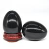 KatLin Beautiful Black Obsidian Egg Shape Stone Natural Crystal Mineral Home Decor view 2