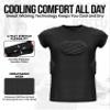 Exxact Sports Elite 6-Pad Adult Padded Football Shirt with Chest, Shoulder, Ribs & Spine Protection, Mens Football Padded Compression Shirt (Black, Adult Medium) view 3