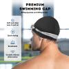 Kinwor Swim Cap for Men Women Adult, High Stretch Fabric Swim Cap, Swimming Caps Non-Waterproof Lake Blue view 2