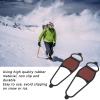 Coarse Sand Winter Ice Snow Shoes Traction Cleat Crampons, Anti Slip Rubber Shoe Covers for Boots, Casual Dress Shoes Helps Maintain Balance for Ice Fishing view 3