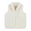 Mud Pie Children's Faux Fur Zip Vest- Ivory; small | 12-18M view 1
