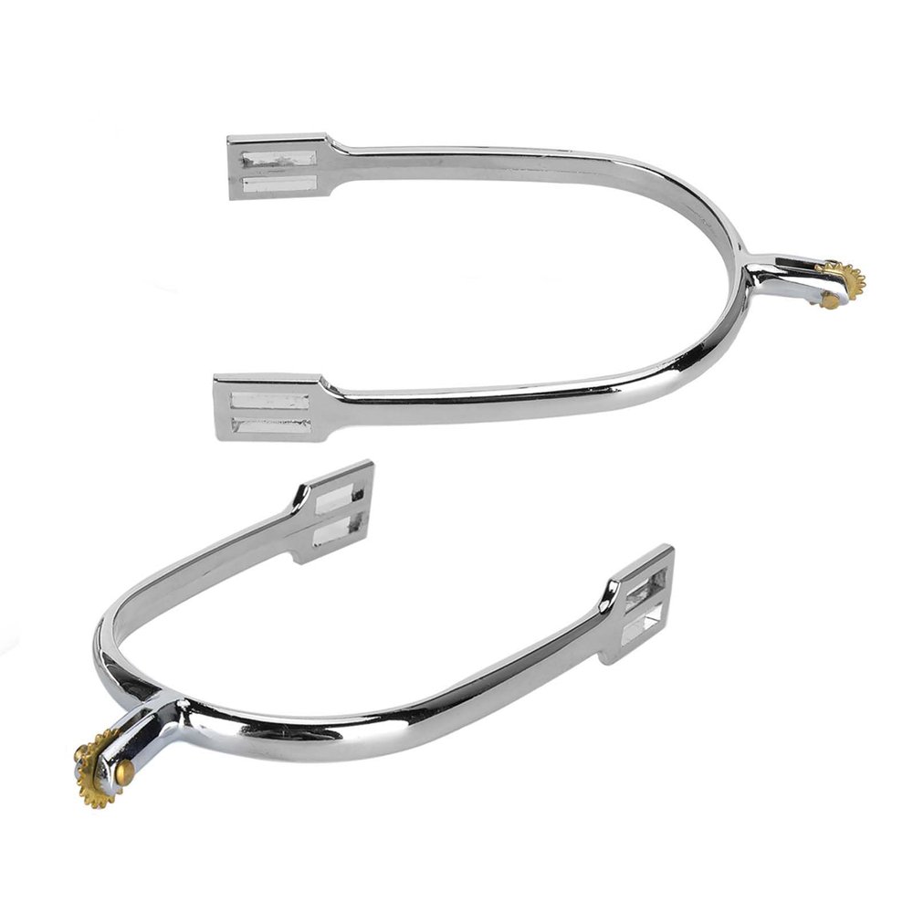 Akozon EnglishStyle Riding Horse Spurs with Rotatable Copper Rowel, Zinc Alloy Spurs for Cowboy Boots, Women's Fashion Equestrian Sport Accessory