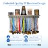 MedalAwardsRack 3ft- Ultimate Medal Hanger Display and Trophy Shelf - Multi-Sport Trophy and Medal Holder for Medal Display, Plaques, Pictures, Trophies and more. Solid Wood - Large 36" - Grey view 2