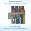 MedalAwardsRack 3ft- Ultimate Medal Hanger Display and Trophy Shelf - Multi-Sport Trophy and Medal Holder for Medal Display, Plaques, Pictures, Trophies and more. Solid Wood - Large 36" - Grey view 3