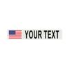 Heat Fused Custom Name Tape Patches w/Flag Image - All 50 States + American Flags | Tactical ID Police Patch for Vest, Backpack, Duty Bag, K9 Dog Harness, Morale | Hook & Loop Patch (White) view 1